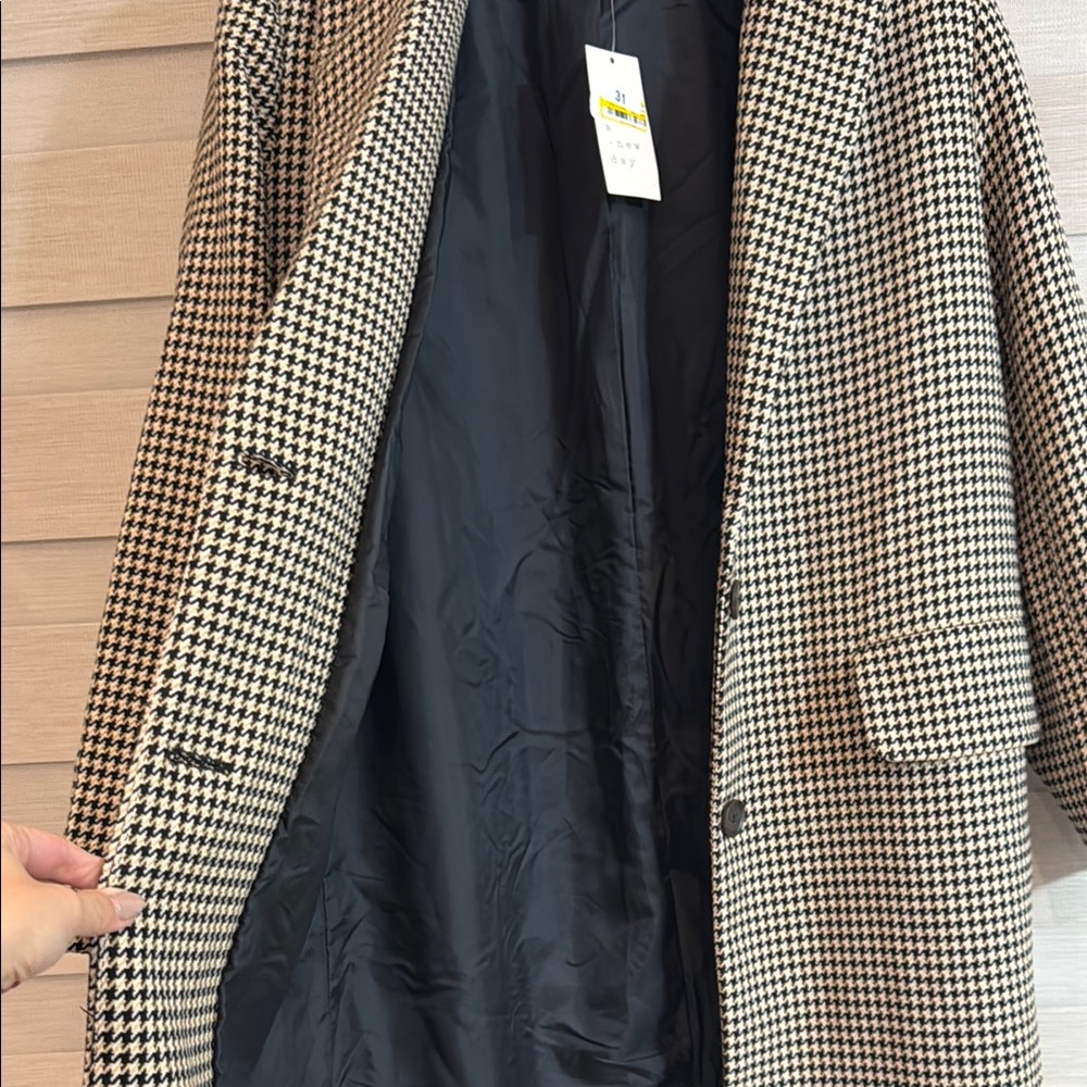 a new day Women's Black and Cream Trench Coat - Picture 5 of 7